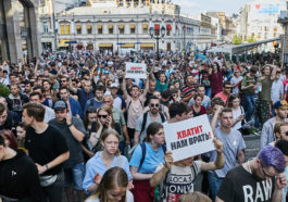 Во время акции протеста за независимые выборы, 27 июля 2019 года. Фото: Андрей Золотов / МБХ медиа