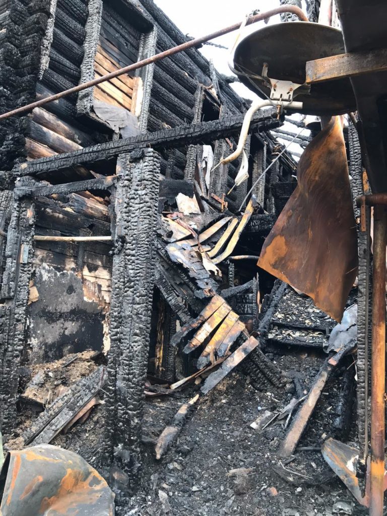 Сгоревший частный дом в Самаре