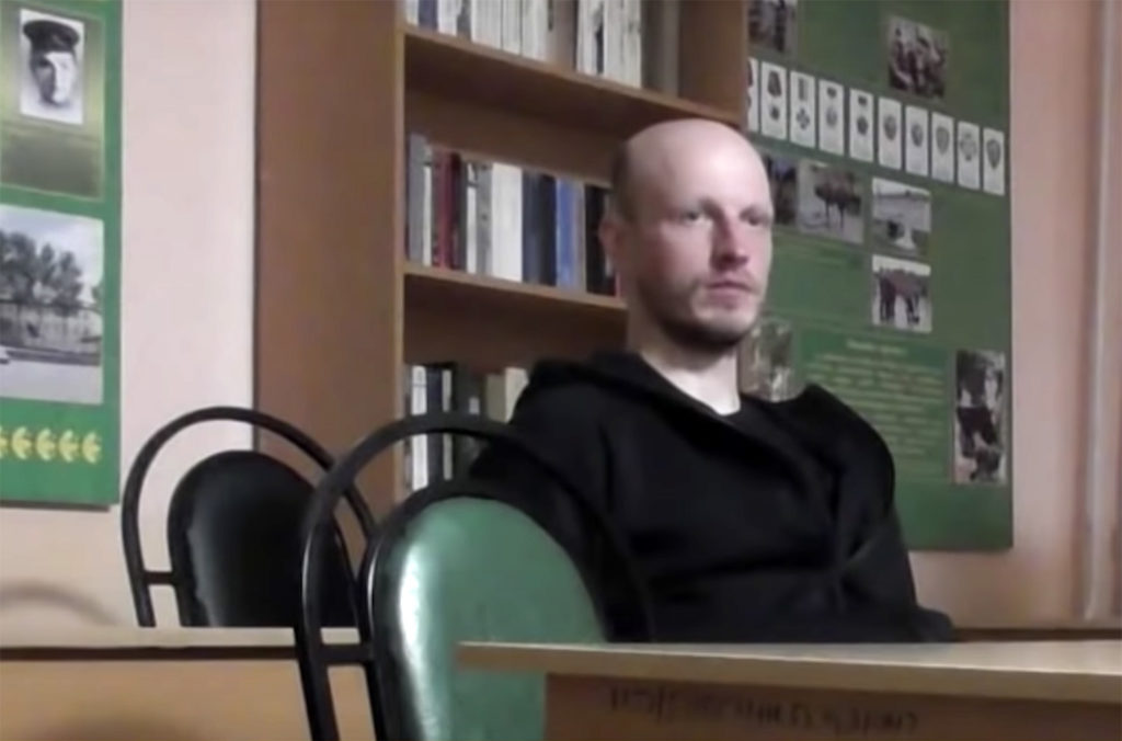 Анархист Игорь Олиневич после задержания 29 октября 2020 года