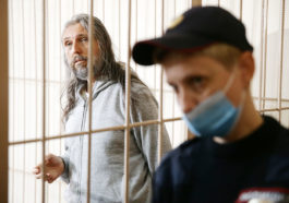 Лидер религиозной организации "Церковь последнего завета" Сергей Тороп (Виссарион в зале суда