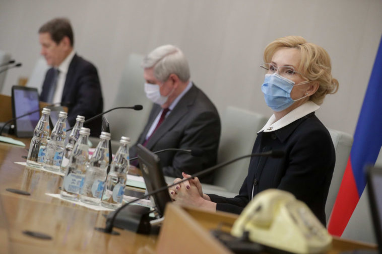 Заместитель председателя Государственной Думы Ирина Яровая во время пленарного заседания Госдумы РФ 25 ноября 2020 года