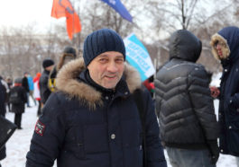 Александр Подрабинек на митинге против репрессиий