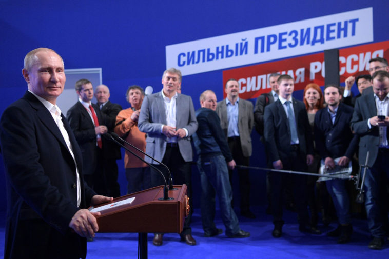 Владимир Путин во время предвыборной кампании 2018 года
