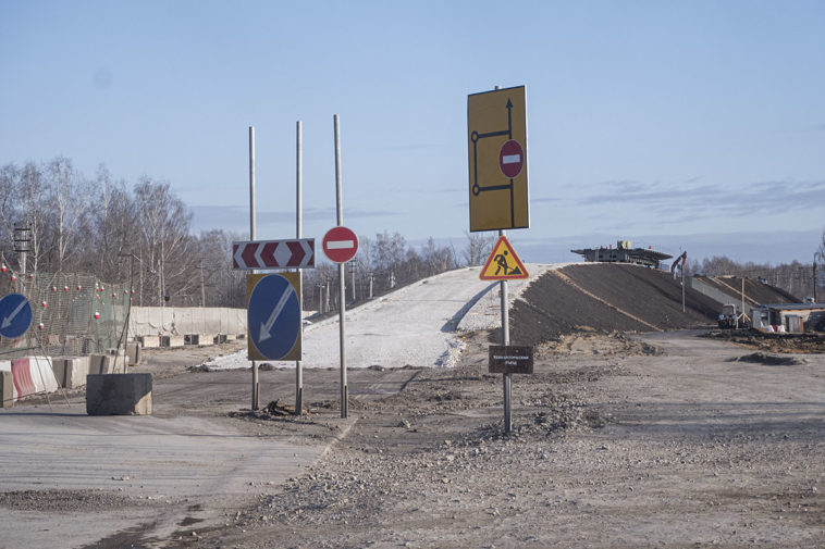 Строительство Ряжского путепровода. Фото: Екатерина Вулих / "МБХ медиа"