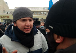 Григорий Кротов на митинге в поддержку Алексея Навального
