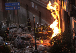 Последствия взрыва бытового газа в районе Пуэрта-де-Толедо в Мадриде