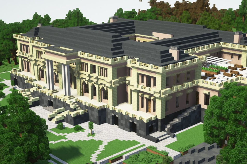 Дворец Путина из игры Minecraft