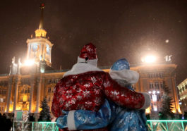 Празднование Нового года в Екатеринбурге.