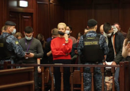 Юлия Навальная во время оглашения решения суда Алексею Навальному