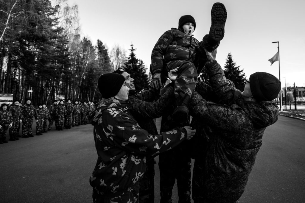 День рождения в военно-патриотическом лагере «Юнармеец». Фото: Юрий Белят / «МБХ медиа»