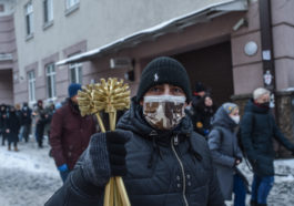 Участник протестной акции 31 января, Фото: Юрий Белят / «МБХ медиа»