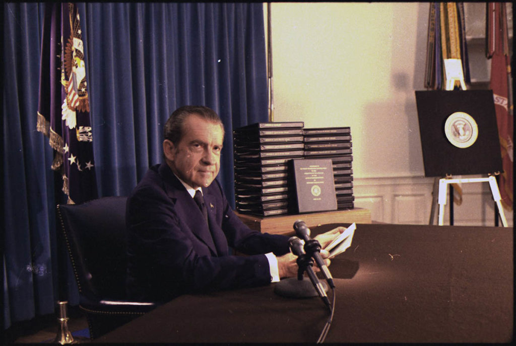 Ричард Никсон в 1974 году