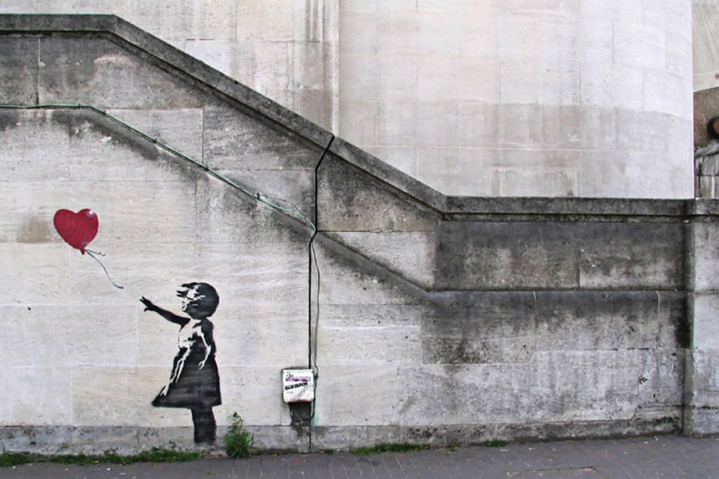 Граффити Banksy «Девочка с воздушным шаром»