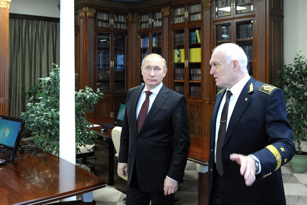 Владимир Путин и Владимир Литвиненко в Санкт-Петербургском горном университете