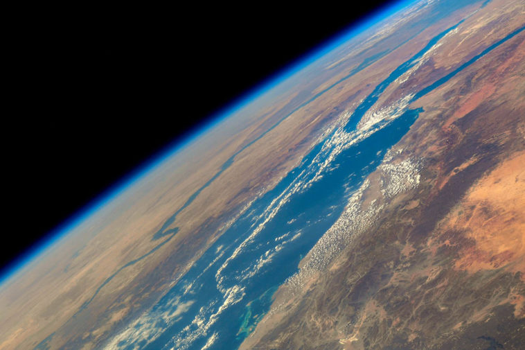 Вид на Красное море из космоса