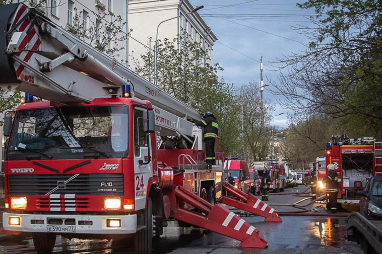 Пожар в отеле «Вечный зов» в Москве