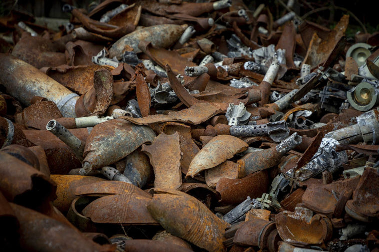 Обломки на складе боеприпасов в Врбетице, Чехия