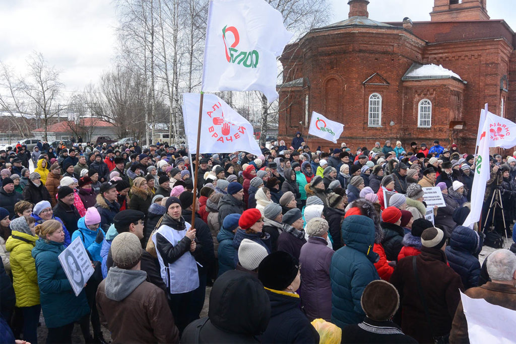 митинг в Окуловке, март 2019