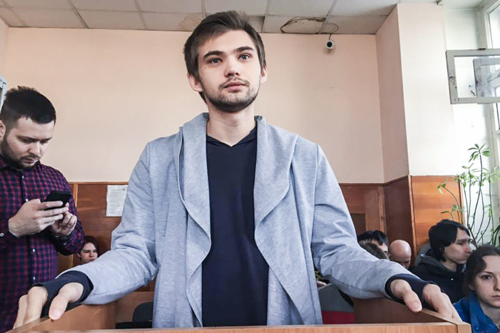 Руслан Соколовский в суде в 2017 году